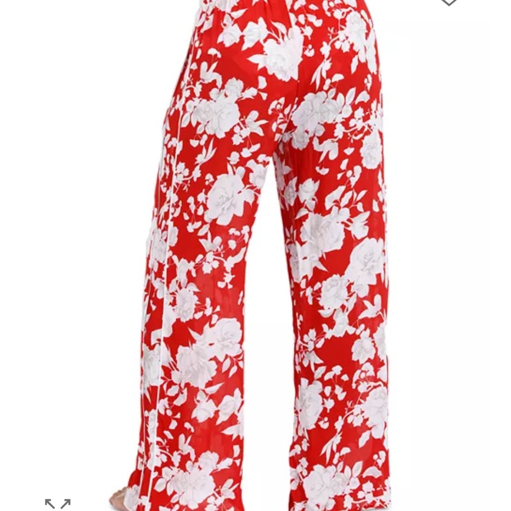 Geraldine Ikebana Floral Wide Leg Pants Swim Cover-Up - Picture 2 of 3